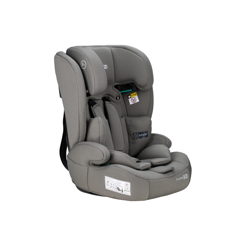 Scaun auto, FreeON, Uran, Pentru copii, I-Size, 76 - 150 cm/ 1 - 12 ani, Cu tetiera reglabila in 14 pozitii, Conform cu standardul european de securitate ECE R129, Khaki Grey - gogobaby.ro