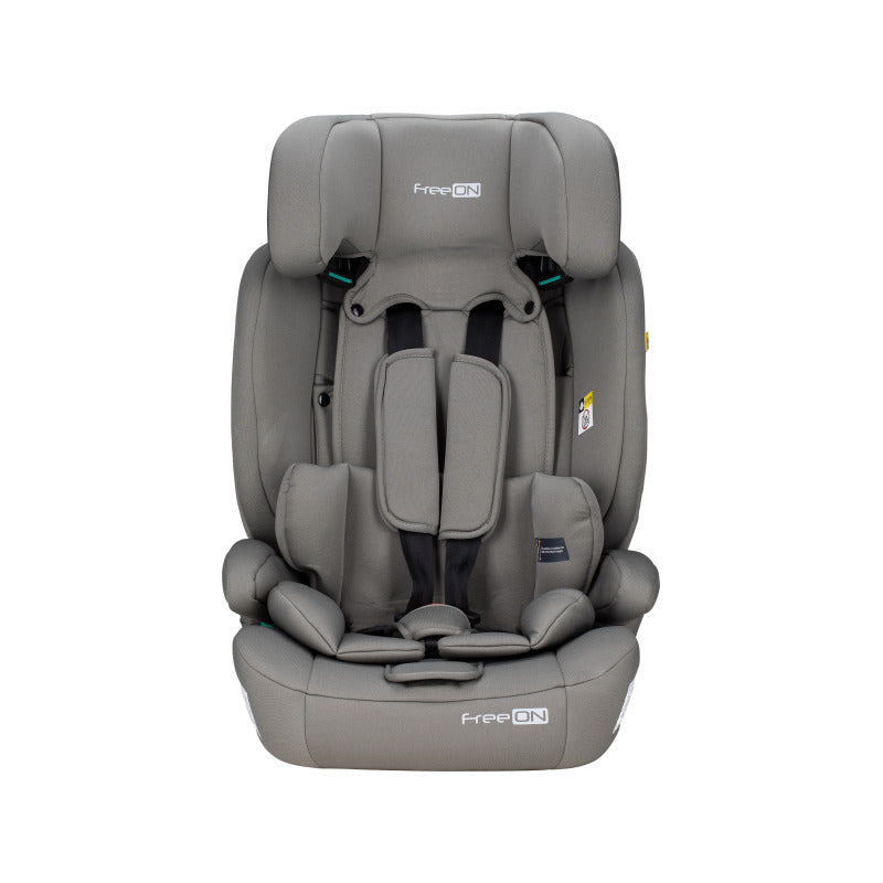 Scaun auto, FreeON, Uran, Pentru copii, I-Size, 76 - 150 cm/ 1 - 12 ani, Cu tetiera reglabila in 14 pozitii, Conform cu standardul european de securitate ECE R129, Khaki Grey