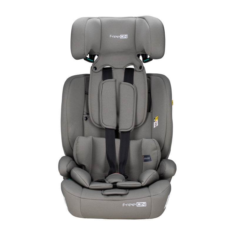 Scaun auto, FreeON, Uran, Pentru copii, I-Size, 76 - 150 cm/ 1 - 12 ani, Cu tetiera reglabila in 14 pozitii, Conform cu standardul european de securitate ECE R129, Khaki Grey - gogobaby.ro