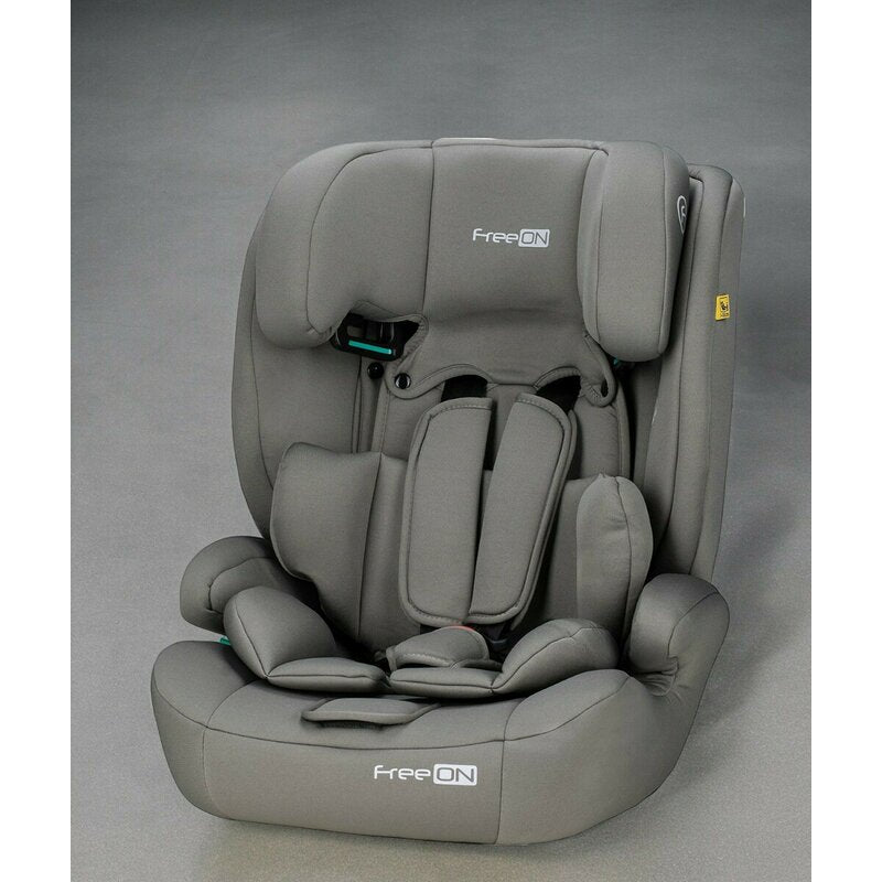 Scaun auto, FreeON, Uran, Pentru copii, I-Size, 76 - 150 cm/ 1 - 12 ani, Cu tetiera reglabila in 14 pozitii, Conform cu standardul european de securitate ECE R129, Khaki Grey - gogobaby.ro