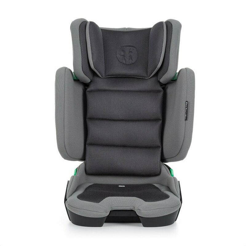 Scaun auto, Petite&Mars, Flex Pro i-Size, Orientare in directia sensului de mers, Tetiera reglabila in 8 pozitii, cu Isofix, Pliabil, R129, 100-150 cm, 3-12 ani, Gri
