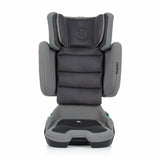 Scaun auto, Petite&Mars, Flex Pro i-Size, Orientare in directia sensului de mers, Tetiera reglabila in 8 pozitii, cu Isofix, Pliabil, R129, 100-150 cm, 3-12 ani, Gri