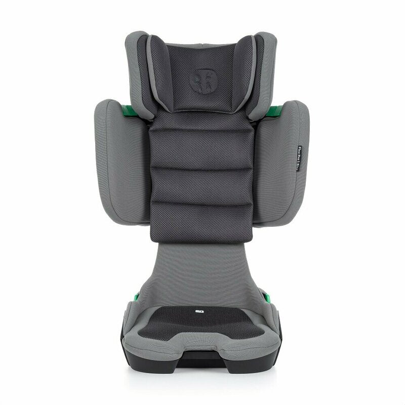 Scaun auto, Petite&Mars, Flex Pro i-Size, Orientare in directia sensului de mers, Tetiera reglabila in 8 pozitii, cu Isofix, Pliabil, R129, 100-150 cm, 3-12 ani, Gri