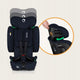 Scaun auto pliabil, Lionelo, Nelly, i-Size, 76- 150 cm, Tetiera reglabila in 15 pozitii, Spatar reglabil in 4 pozitii, Sisteme de fixare Isofix si Top Tether, Sezut lat si confortabil, Conform cu ECE R129, Albastru
