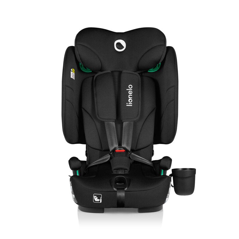 Scaun auto pliabil, Lionelo, Nelly, i-Size, 76- 150 cm, Tetiera reglabila in 15 pozitii, Spatar reglabil in 4 pozitii, Sisteme de fixare Isofix si Top Tether, Sezut lat si confortabil, Conform cu ECE R129, Negru