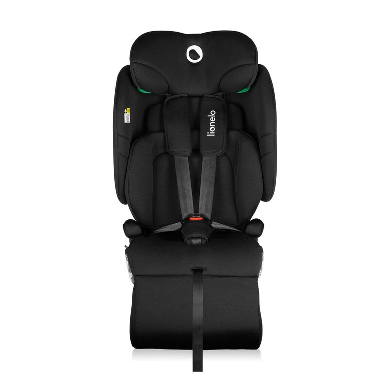 Scaun auto pliabil, Lionelo, Nelly, i-Size, 76- 150 cm, Tetiera reglabila in 15 pozitii, Spatar reglabil in 4 pozitii, Sisteme de fixare Isofix si Top Tether, Sezut lat si confortabil, Conform cu ECE R129, Negru