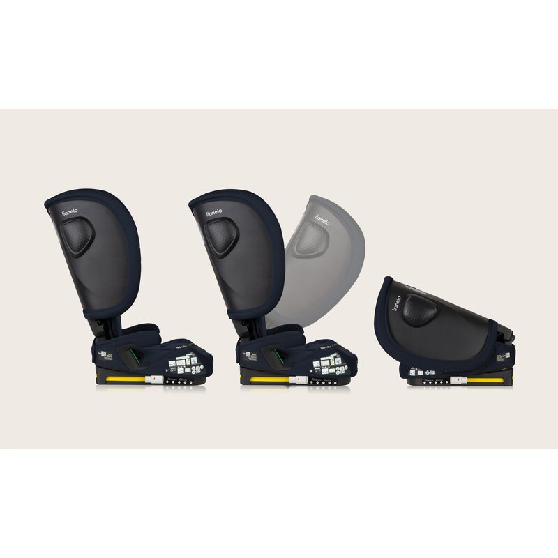 Scaun auto pliabil, Lionelo, Nelly, i-Size, 76- 150 cm, Tetiera reglabila in 15 pozitii, Spatar reglabil in 4 pozitii, Sisteme de fixare Isofix si Top Tether, Sezut lat si confortabil, Conform cu ECE R129, Albastru - gogobaby.ro