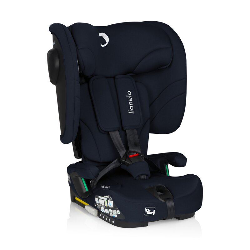 Scaun auto pliabil, Lionelo, Nelly, i-Size, 76- 150 cm, Tetiera reglabila in 15 pozitii, Spatar reglabil in 4 pozitii, Sisteme de fixare Isofix si Top Tether, Sezut lat si confortabil, Conform cu ECE R129, Albastru - gogobaby.ro