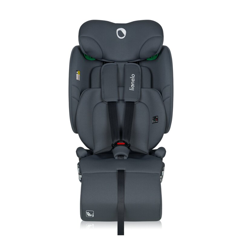 Scaun auto pliabil, Lionelo, Nelly, i-Size, 76- 150 cm, Tetiera reglabila in 15 pozitii, Spatar reglabil in 4 pozitii, Sisteme de fixare Isofix si Top Tether, Sezut lat si confortabil, Conform cu ECE R129, Gri - gogobaby.ro