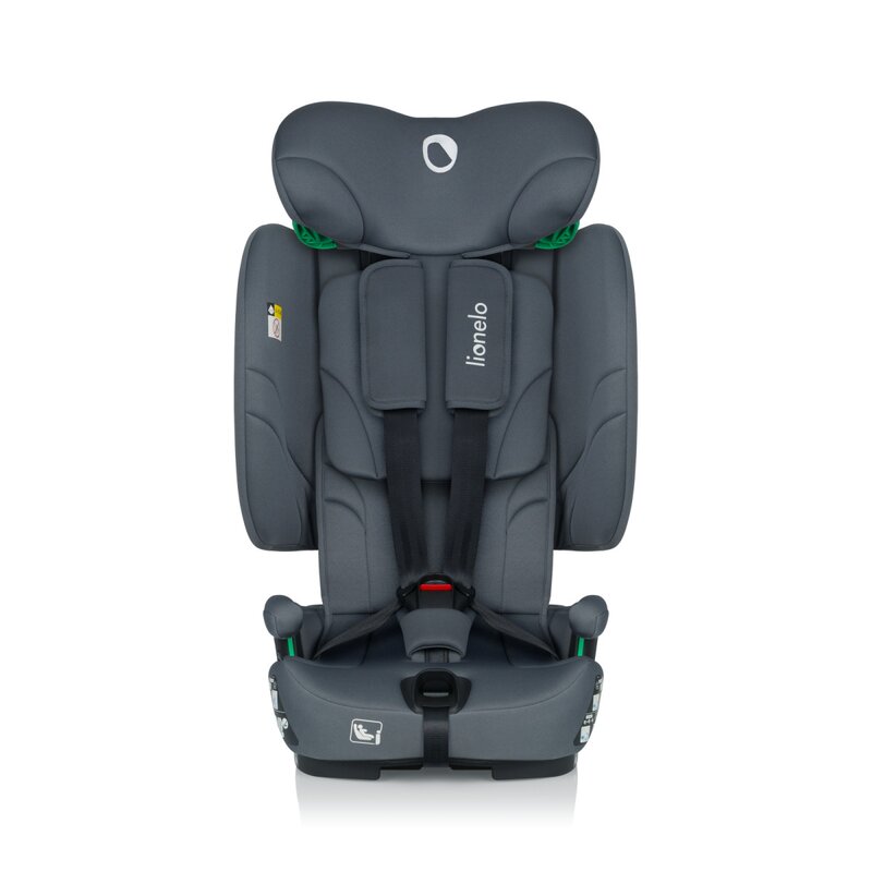 Scaun auto pliabil, Lionelo, Nelly, i-Size, 76- 150 cm, Tetiera reglabila in 15 pozitii, Spatar reglabil in 4 pozitii, Sisteme de fixare Isofix si Top Tether, Sezut lat si confortabil, Conform cu ECE R129, Gri