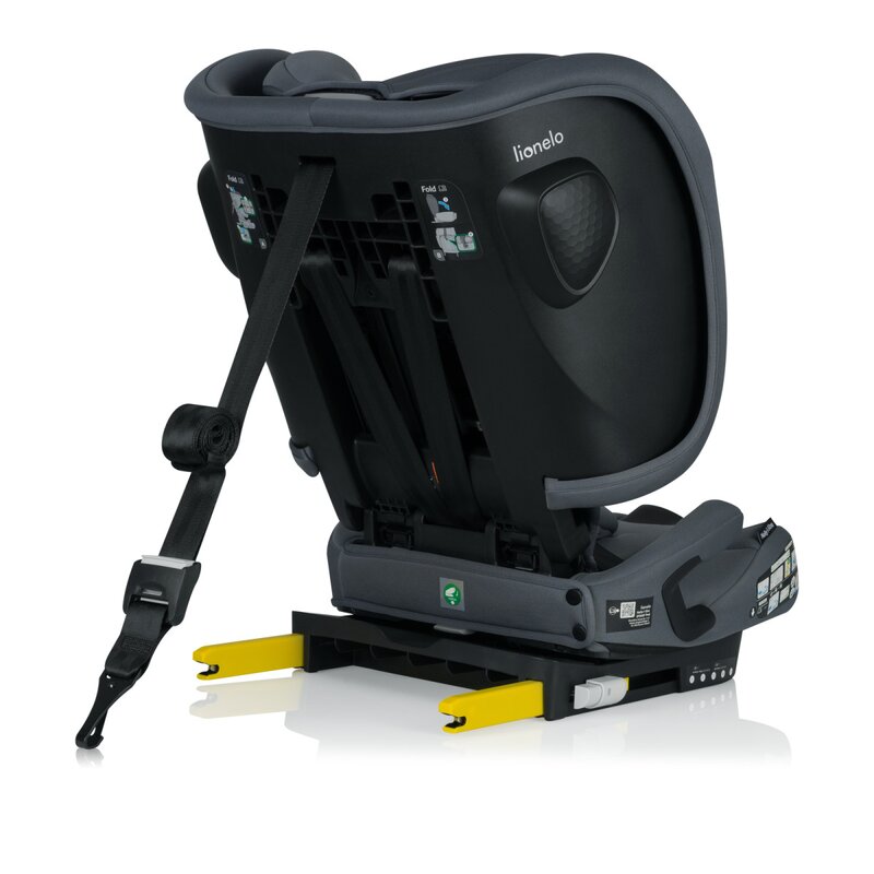 Scaun auto pliabil, Lionelo, Nelly, i-Size, 76- 150 cm, Tetiera reglabila in 15 pozitii, Spatar reglabil in 4 pozitii, Sisteme de fixare Isofix si Top Tether, Sezut lat si confortabil, Conform cu ECE R129, Gri - gogobaby.ro