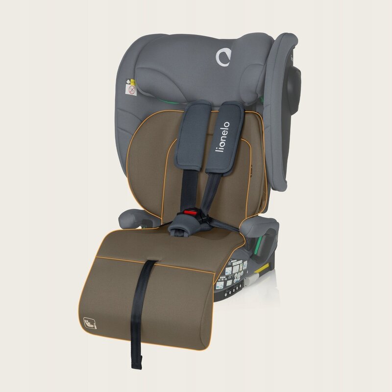 Scaun auto pliabil, Lionelo, Nelly, i-Size, 76- 150 cm, Tetiera reglabila in 15 pozitii, Spatar reglabil in 4 pozitii, Sisteme de fixare Isofix si Top Tether, Sezut lat si confortabil, Conform cu ECE R129, Gri - gogobaby.ro