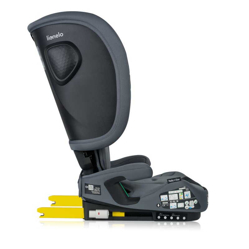 Scaun auto pliabil, Lionelo, Nelly, i-Size, 76- 150 cm, Tetiera reglabila in 15 pozitii, Spatar reglabil in 4 pozitii, Sisteme de fixare Isofix si Top Tether, Sezut lat si confortabil, Conform cu ECE R129, Gri - gogobaby.ro