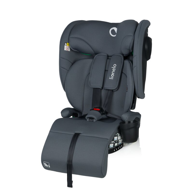 Scaun auto pliabil, Lionelo, Nelly, i-Size, 76- 150 cm, Tetiera reglabila in 15 pozitii, Spatar reglabil in 4 pozitii, Sisteme de fixare Isofix si Top Tether, Sezut lat si confortabil, Conform cu ECE R129, Gri - gogobaby.ro