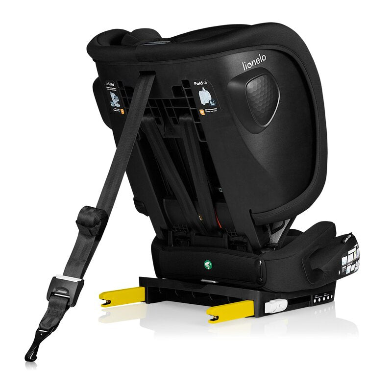 Scaun auto pliabil, Lionelo, Nelly, i-Size, 76- 150 cm, Tetiera reglabila in 15 pozitii, Spatar reglabil in 4 pozitii, Sisteme de fixare Isofix si Top Tether, Sezut lat si confortabil, Conform cu ECE R129, Negru - gogobaby.ro