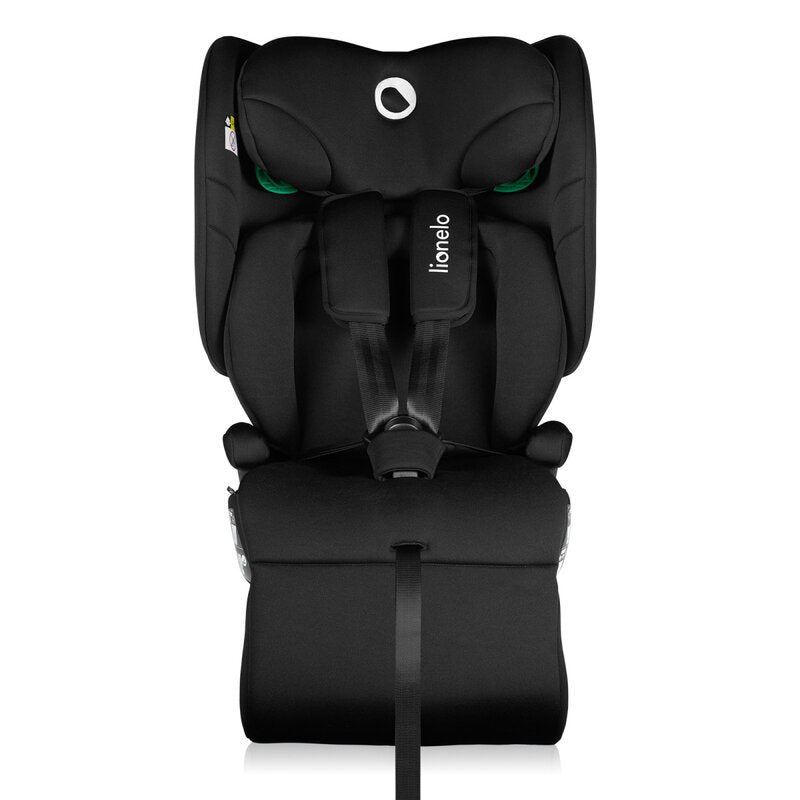 Scaun auto pliabil, Lionelo, Nelly, i-Size, 76- 150 cm, Tetiera reglabila in 15 pozitii, Spatar reglabil in 4 pozitii, Sisteme de fixare Isofix si Top Tether, Sezut lat si confortabil, Conform cu ECE R129, Negru - gogobaby.ro