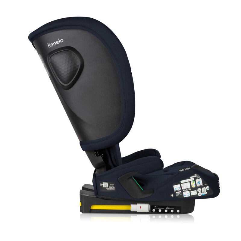 Scaun auto pliabil, Lionelo, Nelly, i-Size, 76- 150 cm, Tetiera reglabila in 15 pozitii, Spatar reglabil in 4 pozitii, Sisteme de fixare Isofix si Top Tether, Sezut lat si confortabil, Conform cu ECE R129, Albastru - gogobaby.ro