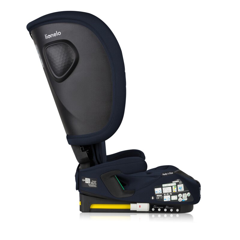 Scaun auto pliabil, Lionelo, Nelly, i-Size, 76- 150 cm, Tetiera reglabila in 15 pozitii, Spatar reglabil in 4 pozitii, Sisteme de fixare Isofix si Top Tether, Sezut lat si confortabil, Conform cu ECE R129, Albastru - gogobaby.ro
