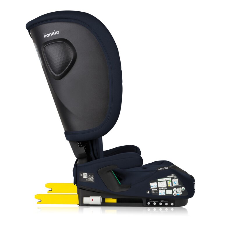 Scaun auto pliabil, Lionelo, Nelly, i-Size, 76- 150 cm, Tetiera reglabila in 15 pozitii, Spatar reglabil in 4 pozitii, Sisteme de fixare Isofix si Top Tether, Sezut lat si confortabil, Conform cu ECE R129, Albastru - gogobaby.ro