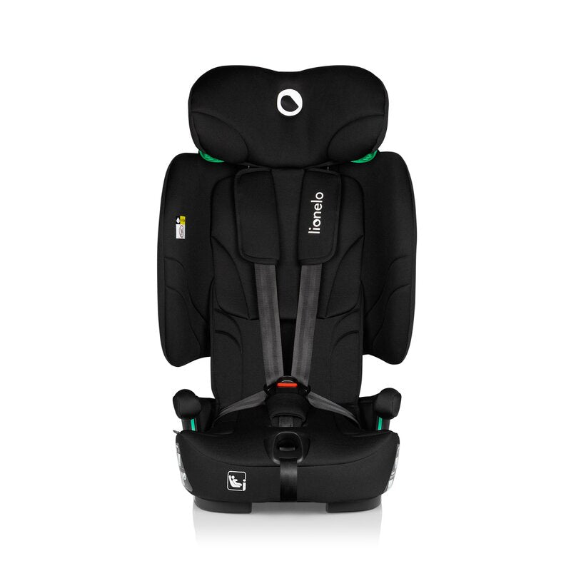 Scaun auto pliabil, Lionelo, Nelly, i-Size, 76- 150 cm, Tetiera reglabila in 15 pozitii, Spatar reglabil in 4 pozitii, Sisteme de fixare Isofix si Top Tether, Sezut lat si confortabil, Conform cu ECE R129, Negru - gogobaby.ro