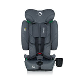 Scaun auto pliabil, Lionelo, Nelly, i-Size, 76- 150 cm, Tetiera reglabila in 15 pozitii, Spatar reglabil in 4 pozitii, Sisteme de fixare Isofix si Top Tether, Sezut lat si confortabil, Conform cu ECE R129, Gri