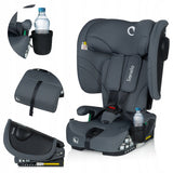 Scaun auto pliabil, Lionelo, Nelly, i-Size, 76- 150 cm, Tetiera reglabila in 15 pozitii, Spatar reglabil in 4 pozitii, Sisteme de fixare Isofix si Top Tether, Sezut lat si confortabil, Conform cu ECE R129, Gri