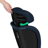 Scaun auto pliabil, Lionelo, Orin, i-Size, 100-150 cm, Tetiera reglabila in 14 pozitii, Spatar in 4 pozitii, Isofix+Top Tether, Sezut ergonomic, Husa transport, Suport sticla, Albastru