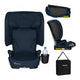 Scaun auto pliabil, Lionelo, Orin, i-Size, 100-150 cm, Tetiera reglabila in 14 pozitii, Spatar in 4 pozitii, Isofix+Top Tether, Sezut ergonomic, Husa transport, Suport sticla, Albastru