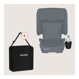 Scaun auto pliabil, Lionelo, Orin, i-Size, 100-150 cm, Tetiera reglabila in 14 pozitii, Spatar in 4 pozitii, Isofix+Top Tether, Sezut ergonomic, Husa transport, Suport sticla, Albastru