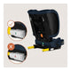 Scaun auto pliabil, Lionelo, Orin, i-Size, 100-150 cm, Tetiera reglabila in 14 pozitii, Spatar in 4 pozitii, Isofix+Top Tether, Sezut ergonomic, Husa transport, Suport sticla, Albastru