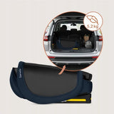 Scaun auto pliabil, Lionelo, Orin, i-Size, 100-150 cm, Tetiera reglabila in 14 pozitii, Spatar in 4 pozitii, Isofix+Top Tether, Sezut ergonomic, Husa transport, Suport sticla, Albastru