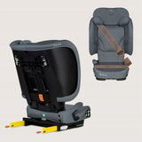 Scaun auto pliabil, Lionelo, Orin, i-Size, 100-150 cm, Tetiera reglabila in 14 pozitii, Spatar in 4 pozitii, Isofix+Top Tether, Sezut ergonomic, Husa transport, Suport sticla, Gri Grafit