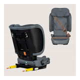 Scaun auto pliabil, Lionelo, Orin, i-Size, 100-150 cm, Tetiera reglabila in 14 pozitii, Spatar in 4 pozitii, Isofix+Top Tether, Sezut ergonomic, Husa transport, Suport sticla, Gri Grafit
