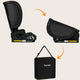 Scaun auto pliabil, Lionelo, Orin, i-Size, 100-150 cm, Tetiera reglabila in 14 pozitii, Spatar in 4 pozitii, Isofix+Top Tether, Sezut ergonomic, Husa transport, Suport sticla, Negru Carbon