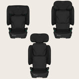 Scaun auto pliabil, Lionelo, Orin, i-Size, 100-150 cm, Tetiera reglabila in 14 pozitii, Spatar in 4 pozitii, Isofix+Top Tether, Sezut ergonomic, Husa transport, Suport sticla, Negru Carbon