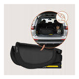 Scaun auto pliabil, Lionelo, Orin, i-Size, 100-150 cm, Tetiera reglabila in 14 pozitii, Spatar in 4 pozitii, Isofix+Top Tether, Sezut ergonomic, Husa transport, Suport sticla, Negru Carbon