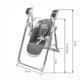 Scaun de masa 2 in 1, New Baby, Smart, Poate fi utilizat si ca leagan pentru copii, Cu telecomanda, Spatar reglabil in 4 pozitii, Cu 5 viteze de leganare, Cu melodii si jucarii, 0-36 luni, Grey