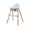 Scaun de masa, FreeON, Tin, 2 in 1 reglabil, Cu tavita si husa detasabile, Suport pentru picioare reglabil, Conform cu standardul european de securitate EN 14988:2017+A1:2020, Light Green - gogobaby.ro