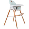 Scaun de masa, FreeON, Tin, 2 in 1 reglabil, Cu tavita si husa detasabile, Suport pentru picioare reglabil, Conform cu standardul european de securitate EN 14988:2017+A1:2020, Light Green - gogobaby.ro