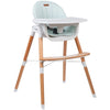 Scaun de masa, FreeON, Tin, 2 in 1 reglabil, Cu tavita si husa detasabile, Suport pentru picioare reglabil, Conform cu standardul european de securitate EN 14988:2017+A1:2020, Light Green - gogobaby.ro