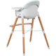 Scaun de masa, FreeON, Tin, 2 in 1 reglabil, Cu tavita si husa detasabile, Suport pentru picioare reglabil, Conform cu standardul european de securitate EN 14988:2017+A1:2020, Light Green