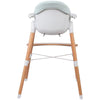 Scaun de masa, FreeON, Tin, 2 in 1 reglabil, Cu tavita si husa detasabile, Suport pentru picioare reglabil, Conform cu standardul european de securitate EN 14988:2017+A1:2020, Light Green - gogobaby.ro