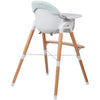 Scaun de masa, FreeON, Tin, 2 in 1 reglabil, Cu tavita si husa detasabile, Suport pentru picioare reglabil, Conform cu standardul european de securitate EN 14988:2017+A1:2020, Light Green - gogobaby.ro