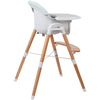 Scaun de masa, FreeON, Tin, 2 in 1 reglabil, Cu tavita si husa detasabile, Suport pentru picioare reglabil, Conform cu standardul european de securitate EN 14988:2017+A1:2020, Light Green - gogobaby.ro