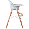 Scaun de masa, FreeON, Tin, 2 in 1 reglabil, Cu tavita si husa detasabile, Suport pentru picioare reglabil, Conform cu standardul european de securitate EN 14988:2017+A1:2020, Light Green - gogobaby.ro