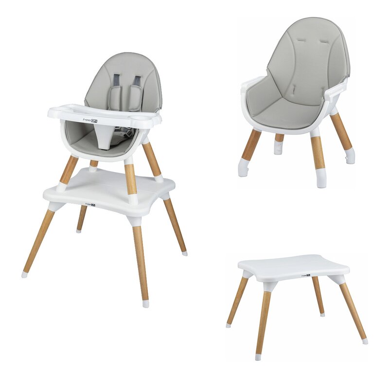 Scaun de masa, FreeON, Eos, 3 in 1, Multifunctional, Cu tavita reglabila si detasabila, Conform cu standardul european de securitate EN 14988:2017+A1:2020, Grey - gogobaby.ro
