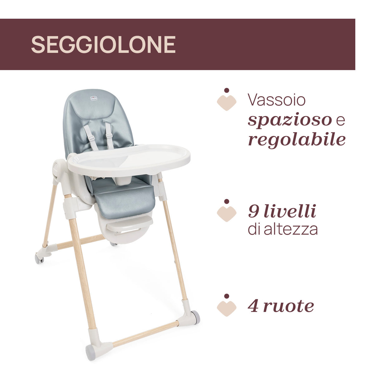 Scaun de masa Chicco Polly Armonia Greenery, 0luni+ - gogobaby.ro