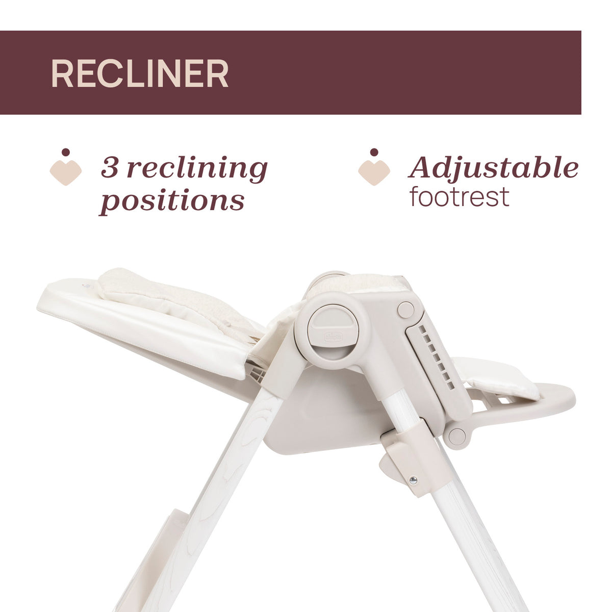 Scaun de masa Chicco Polly Armonia MotherPearl, 0luni+ - gogobaby.ro