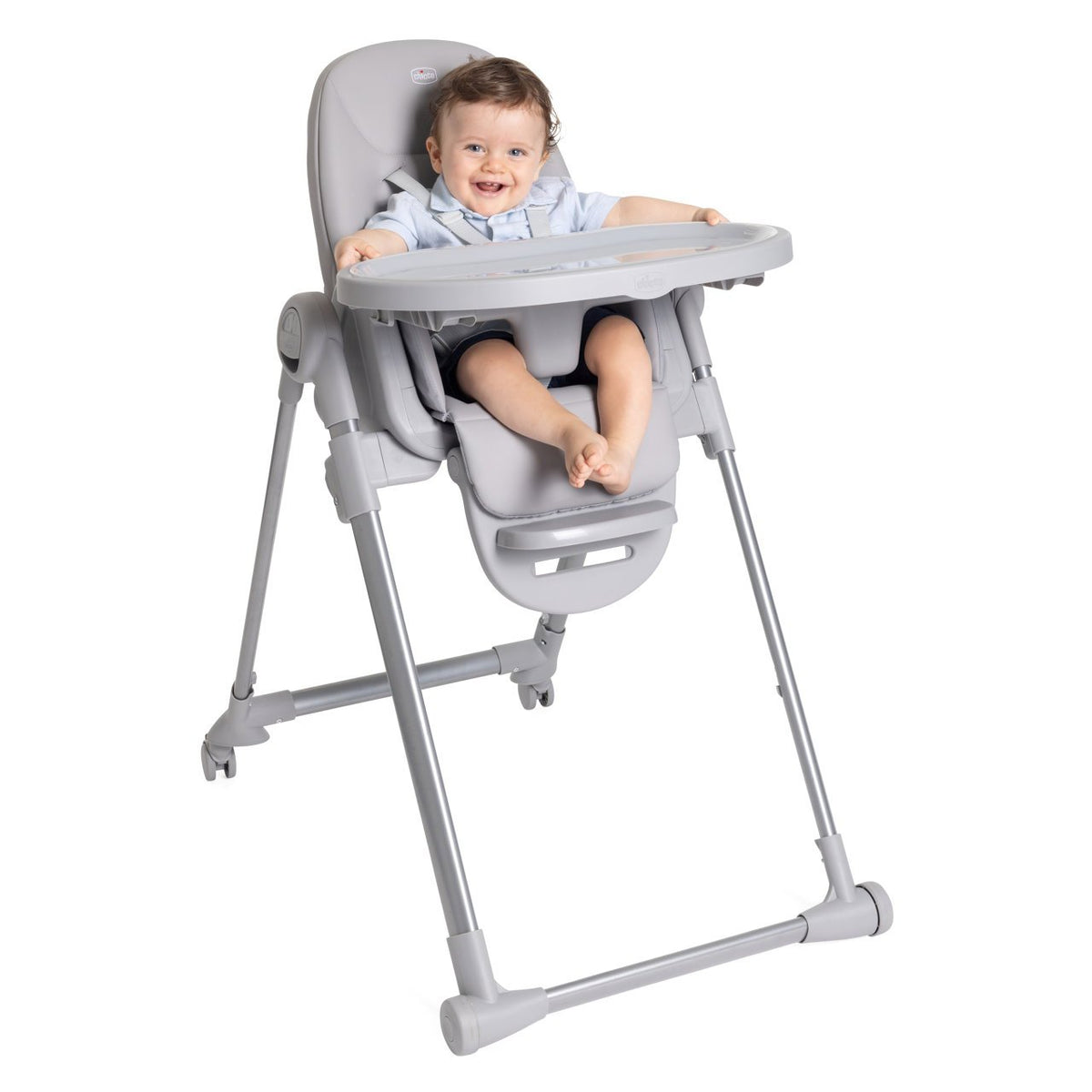 Scaun de masa Chicco Polly Armonia Steel, 0luni+ - gogobaby.ro