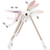 Scaun de masa Chipolino Milk Shake 2 in 1 flamingo